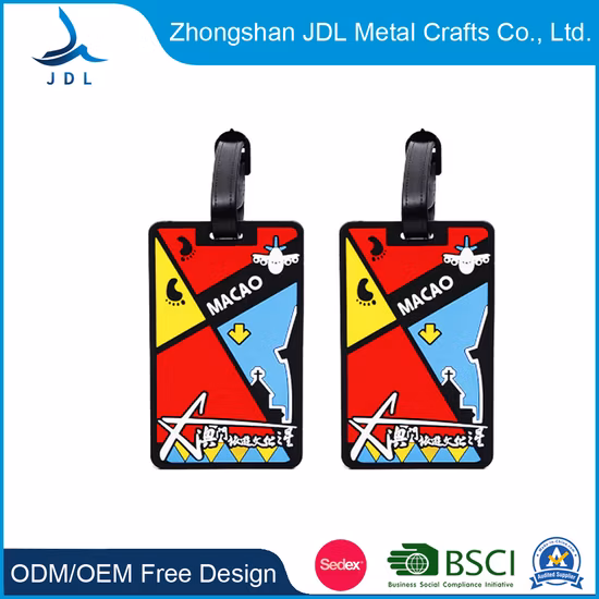 ファッション旅行カスタムプロモーションギフトお土産ホルダーカーニバル透明プラスチックゴムソフト PVC バッグ荷物タグ