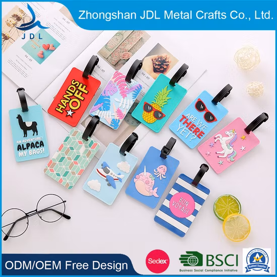 工場供給最安カスタムゴム挿入カードブランク初期アイアンマンゴムソフト PVC バッグ荷物タグ